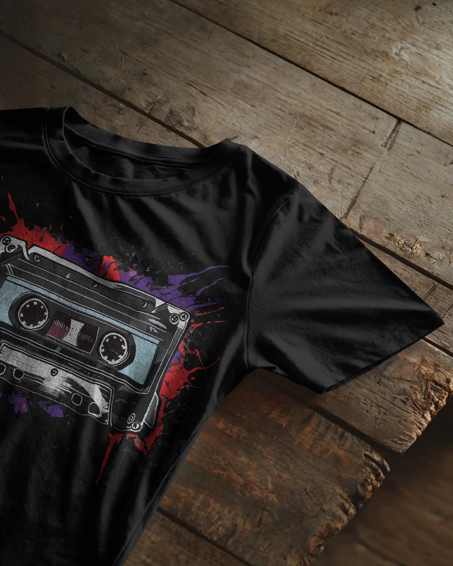 "Retro Vibes" Cassette Tape Oversized T-Shirt – Vintage Music Style Unisex Tee