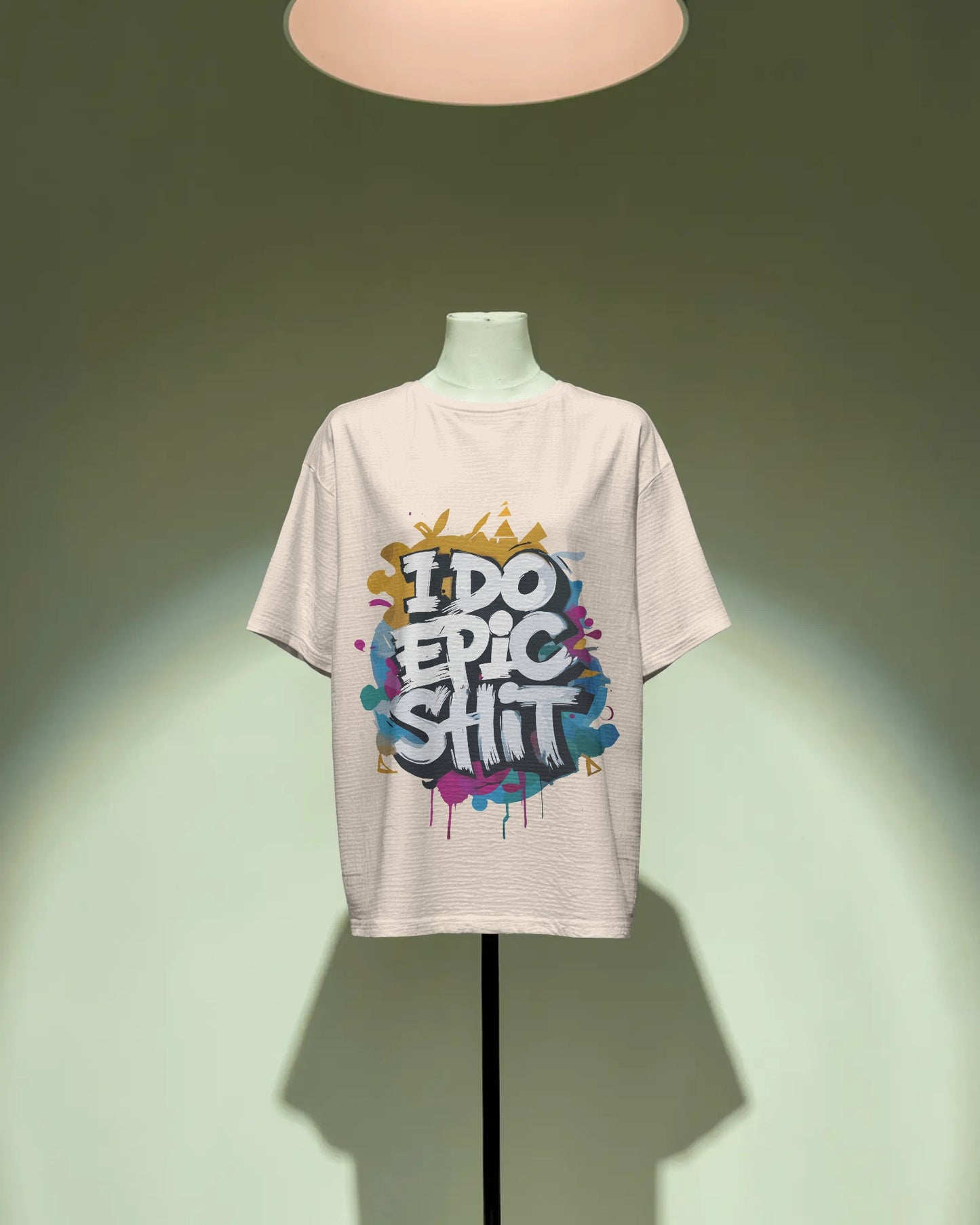 "I Do Epic Sh*t" Graffiti Style Oversized Tee – Unisex Streetwear