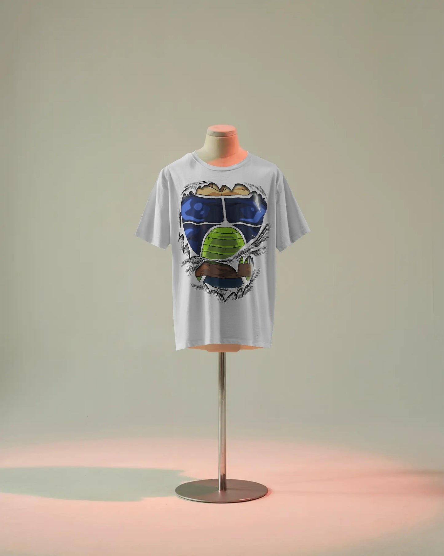 Dragon Ball Z Piccolo Battle Armor 3D Ripped Chest T-Shirt – Anime Graphic Tee (Oversized Fit)